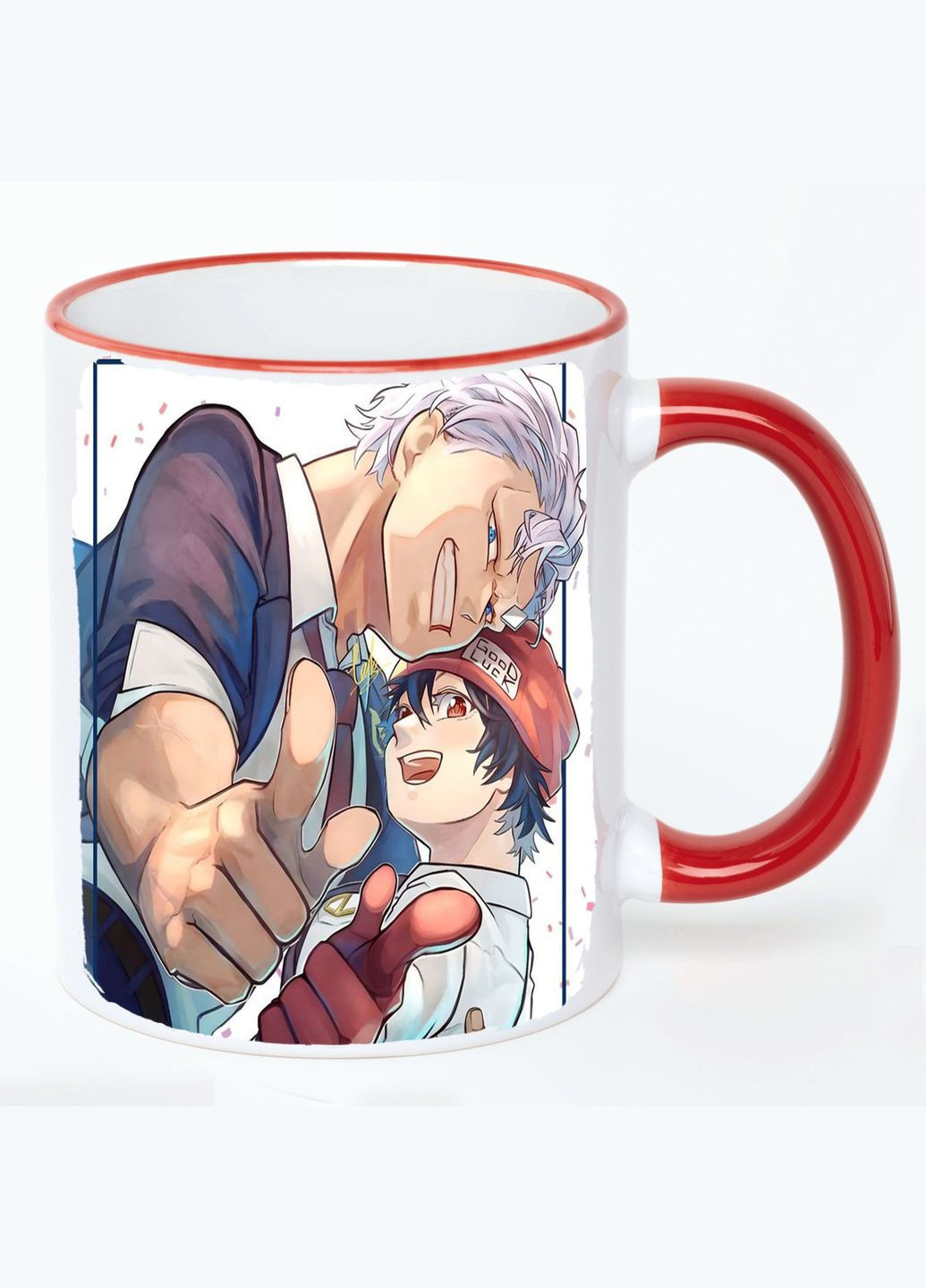 Чашка Немертвый и Неудача Аниме #008 (кружка, кружка) Белая с Красной ручкой 330 мл No Brand (322714835)