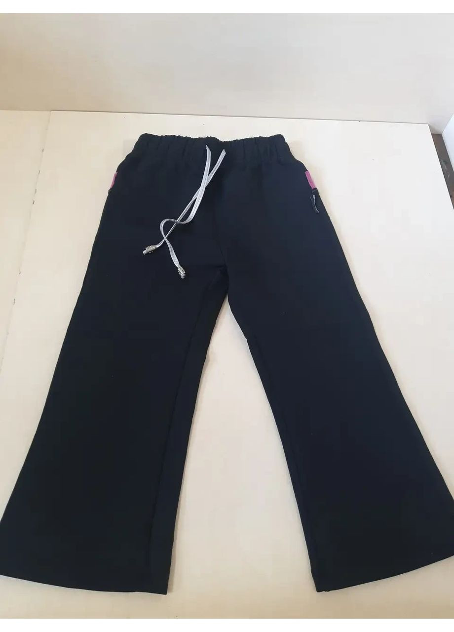 Спортивні штани для дівчинки однотонні сині чорні 134 140 146 104 No Brand (368782526)