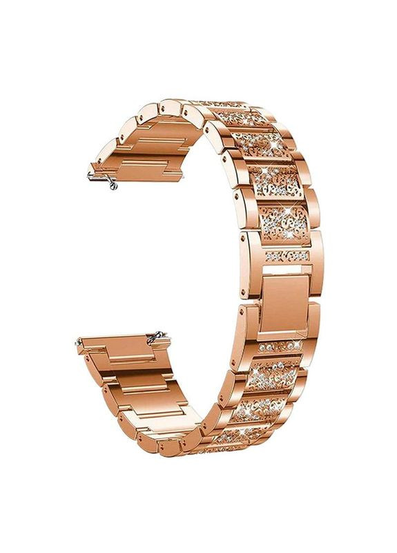 Браслет инкрустированный стразами, 20 мм для смарт-часов + инструмент для регулировки длины в подарок. No Brand (370969377)
