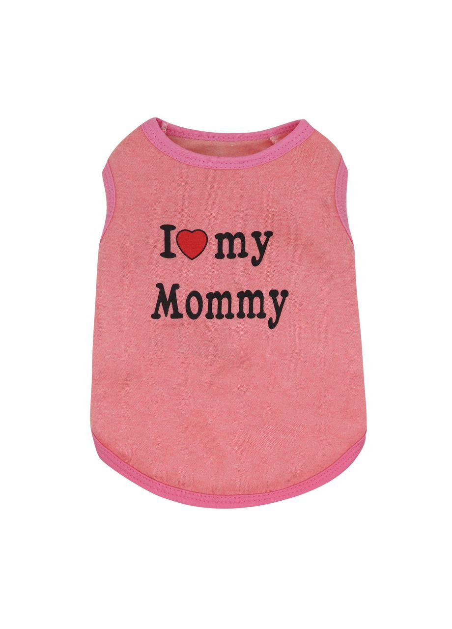 Майка для котів Pet Style "Я ЛЮБЛЮ МАМУ" Рожева M No Brand - (323233564)