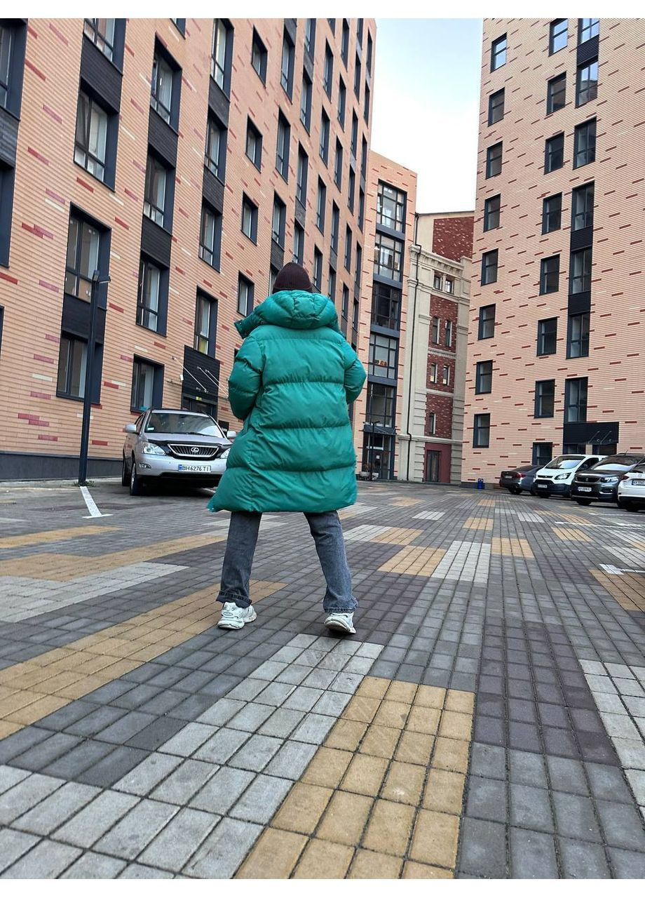 Зеленый демисезонный Пуховик Style Point