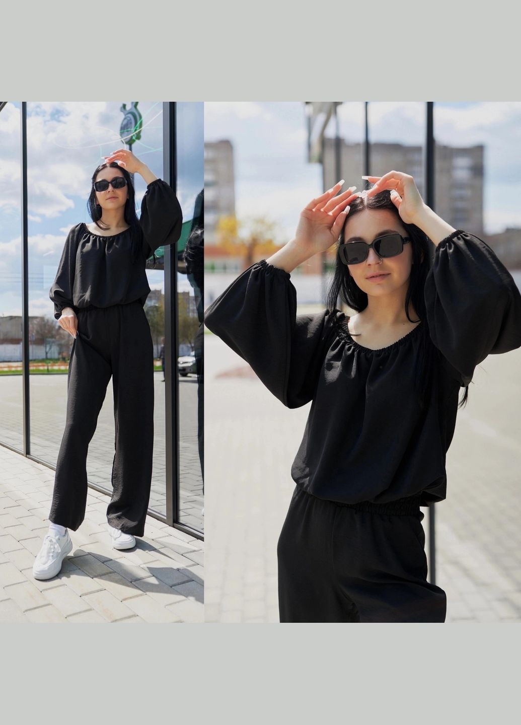 Чорний літній костюм літній Україна