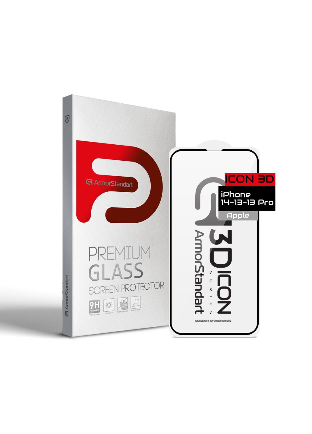 Защитное стекло Icon 3D для Apple iPhone 14 / 13 / 13 Pro (ARM61971) ArmorStandart (263684082)