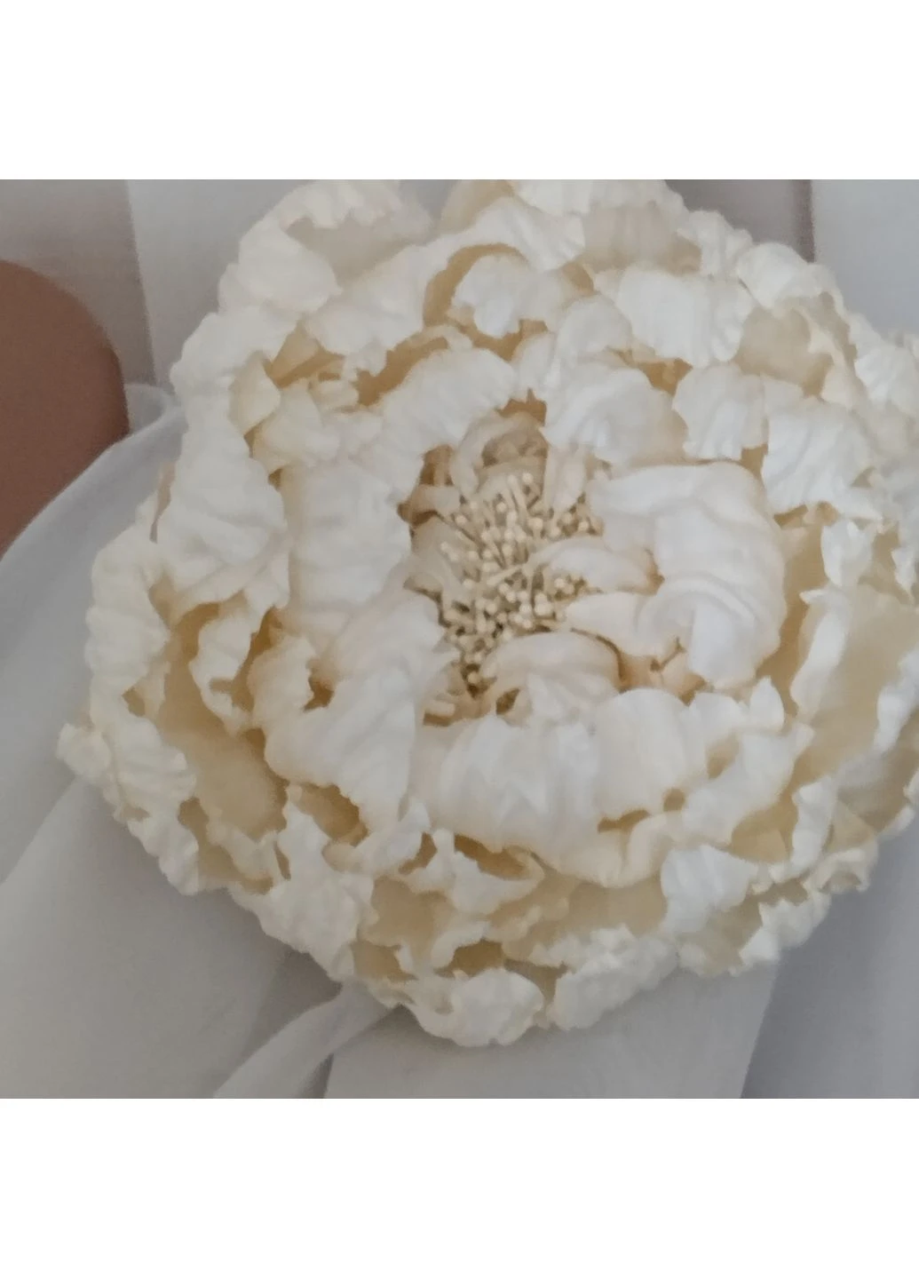 Квіткова брошка Півонія розкрита Handmade Брошка з тканини (399954921)