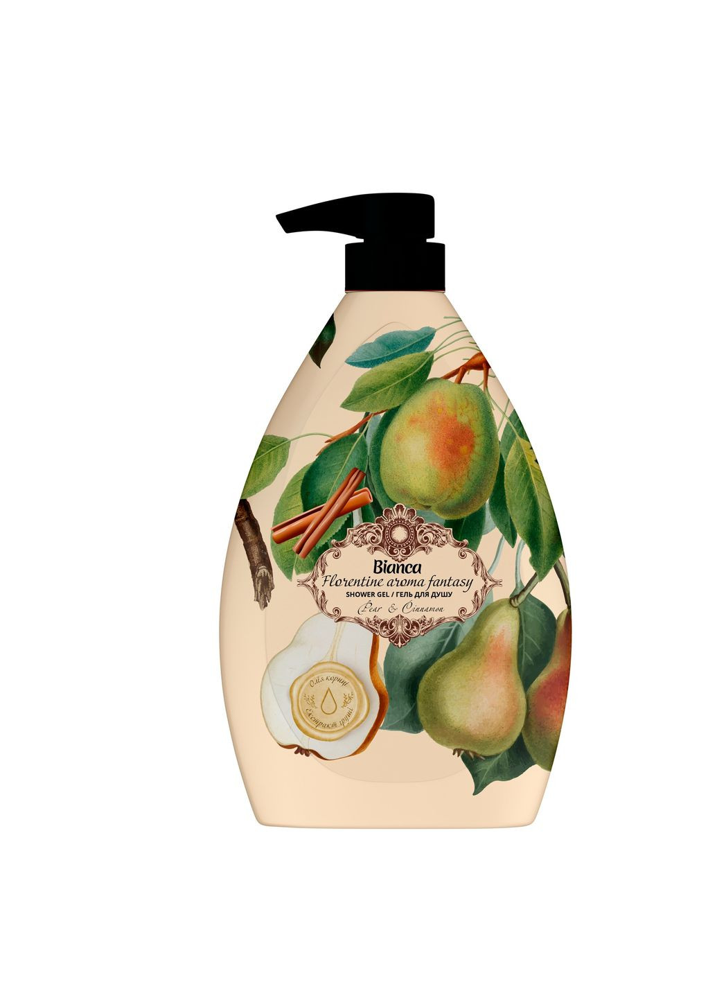 Гель для душа Florentine aroma fantasy (груша) в полимерной бутылке, 1000 мл Bianca (314533248)