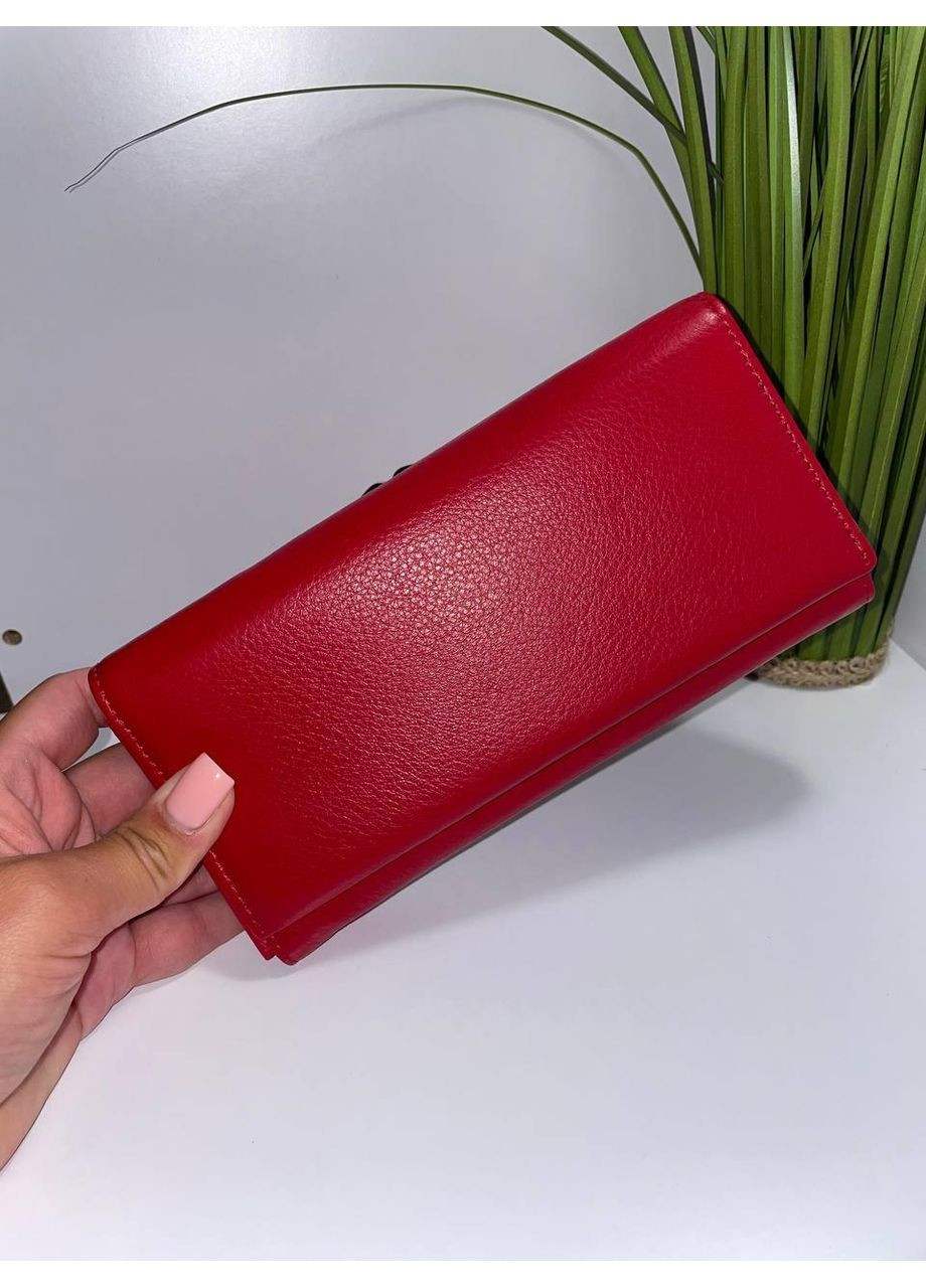 Жіночий шкіряний гаманець класичного стандартного розміру з монетницею зовні No Brand (370381519)