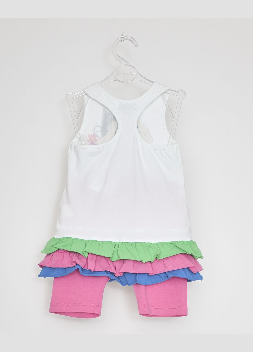 Розовый летний костюм розово-черный Mandarino