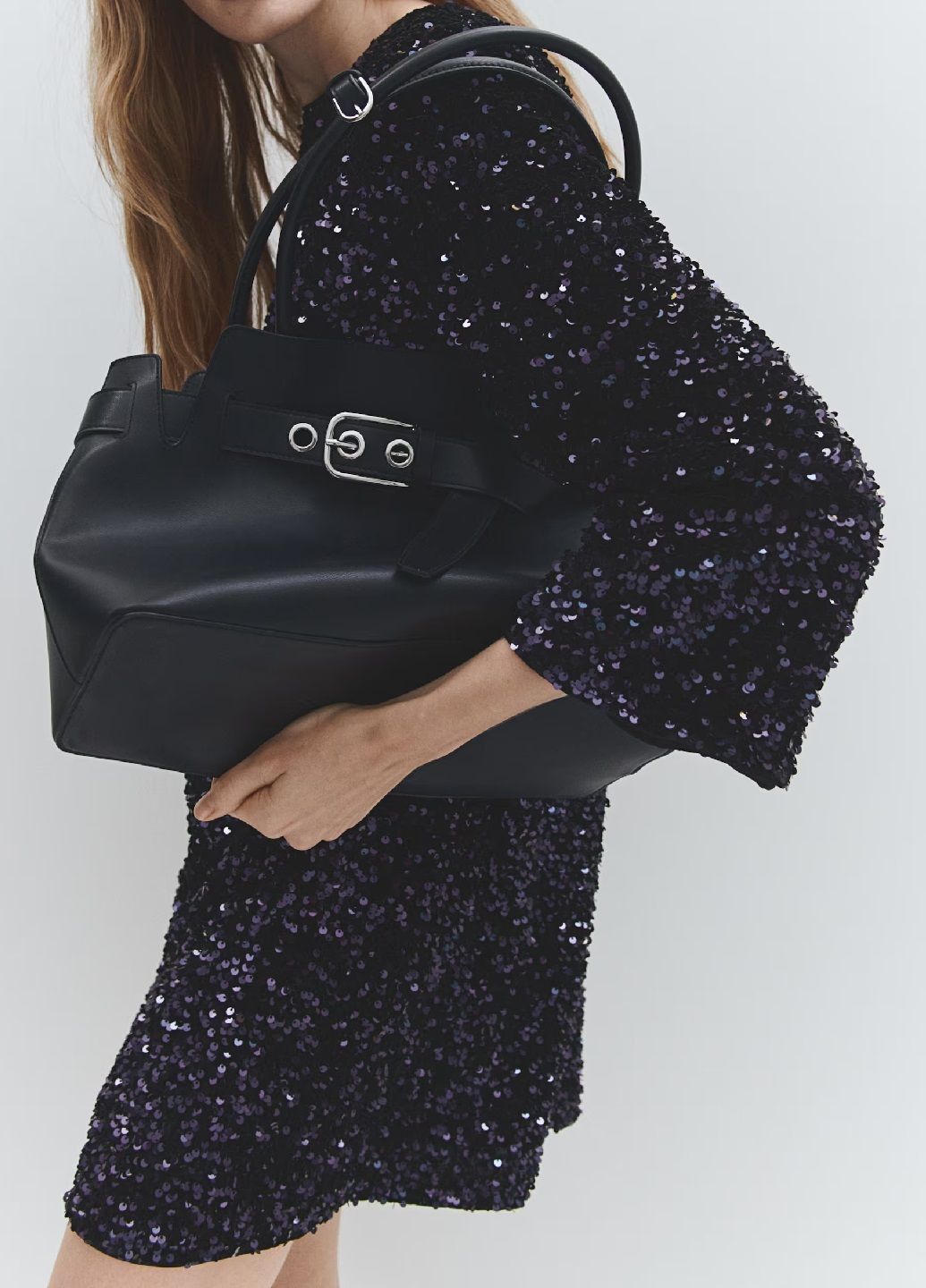 Темно-синя святковий сукня H&M однотонна