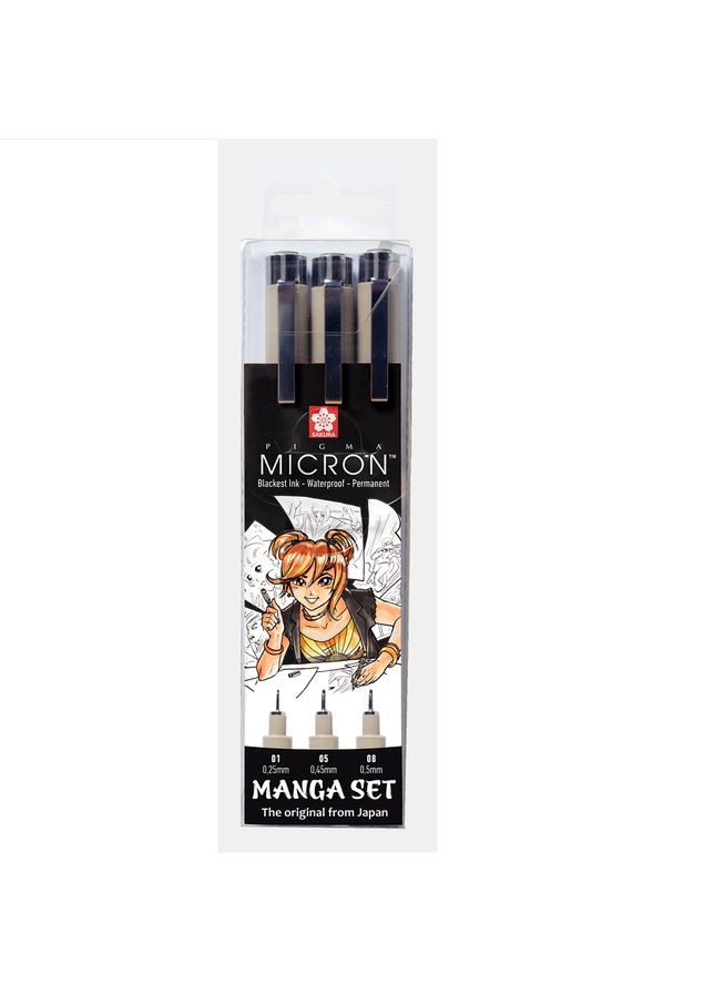 Набір лінерів PIGMA MICRON MANGA 3шт., Sakura (362582247)