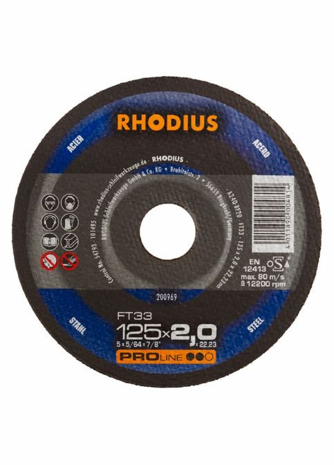 Круг відрізний по металу 150x3,0х22,2 мм PRO FT33 A24QBF20 F41 12200 об/хв 200773 (13973) Rhodius (286422572)
