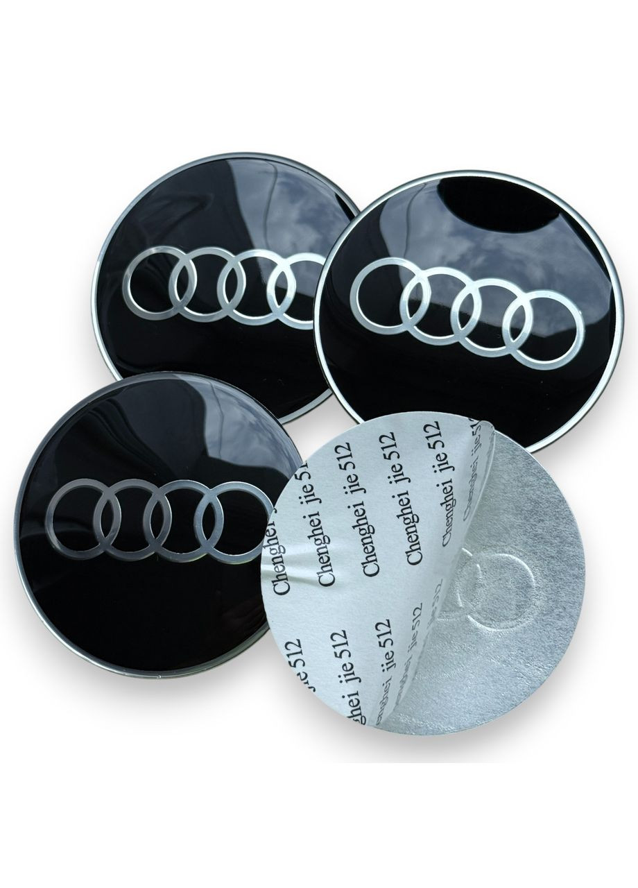 1 штука Наклейка с логотипом Ауди 65 мм алюминиевые эпоксидные No Brand (364959090)
