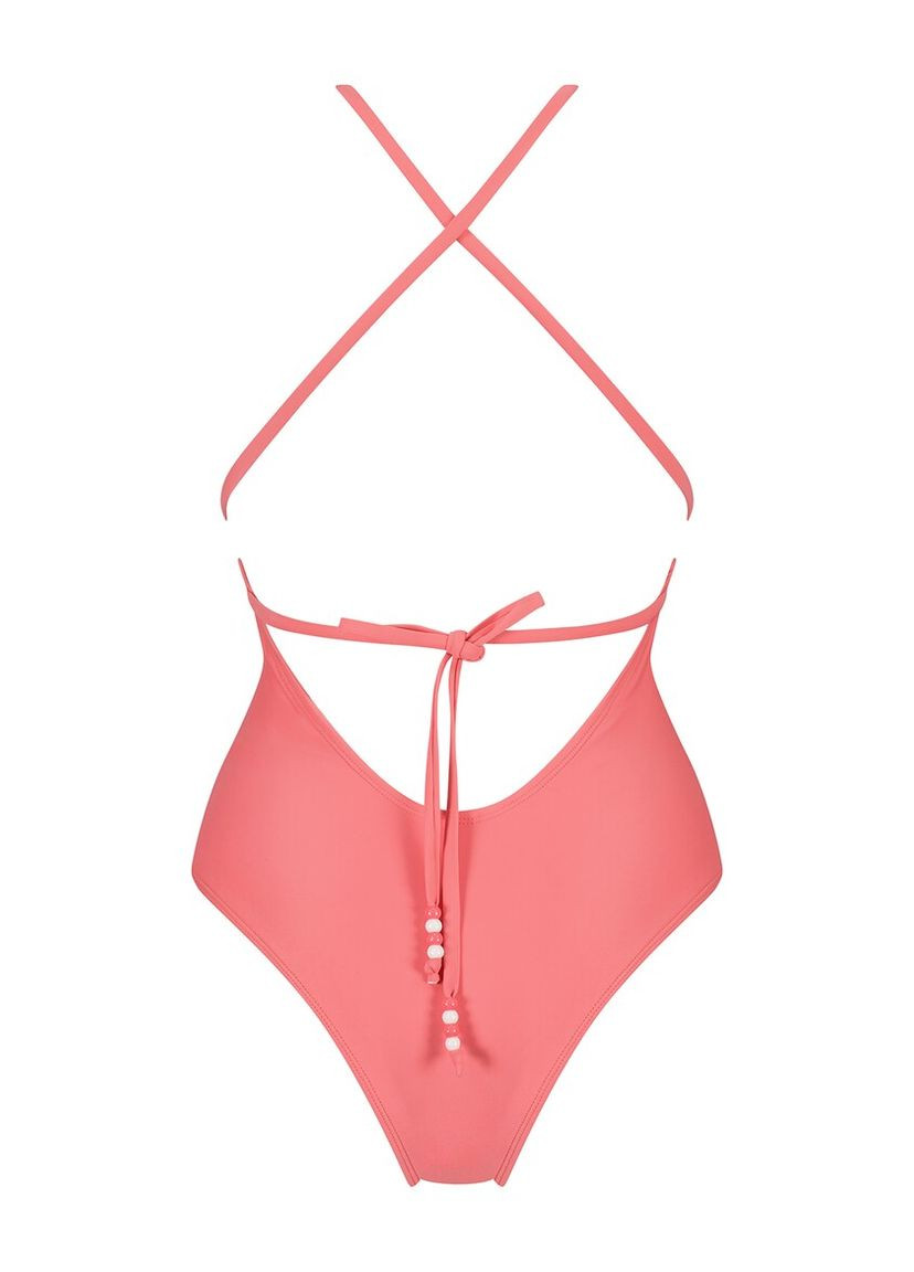 Розовый летний слитный купальник Hunkemoller