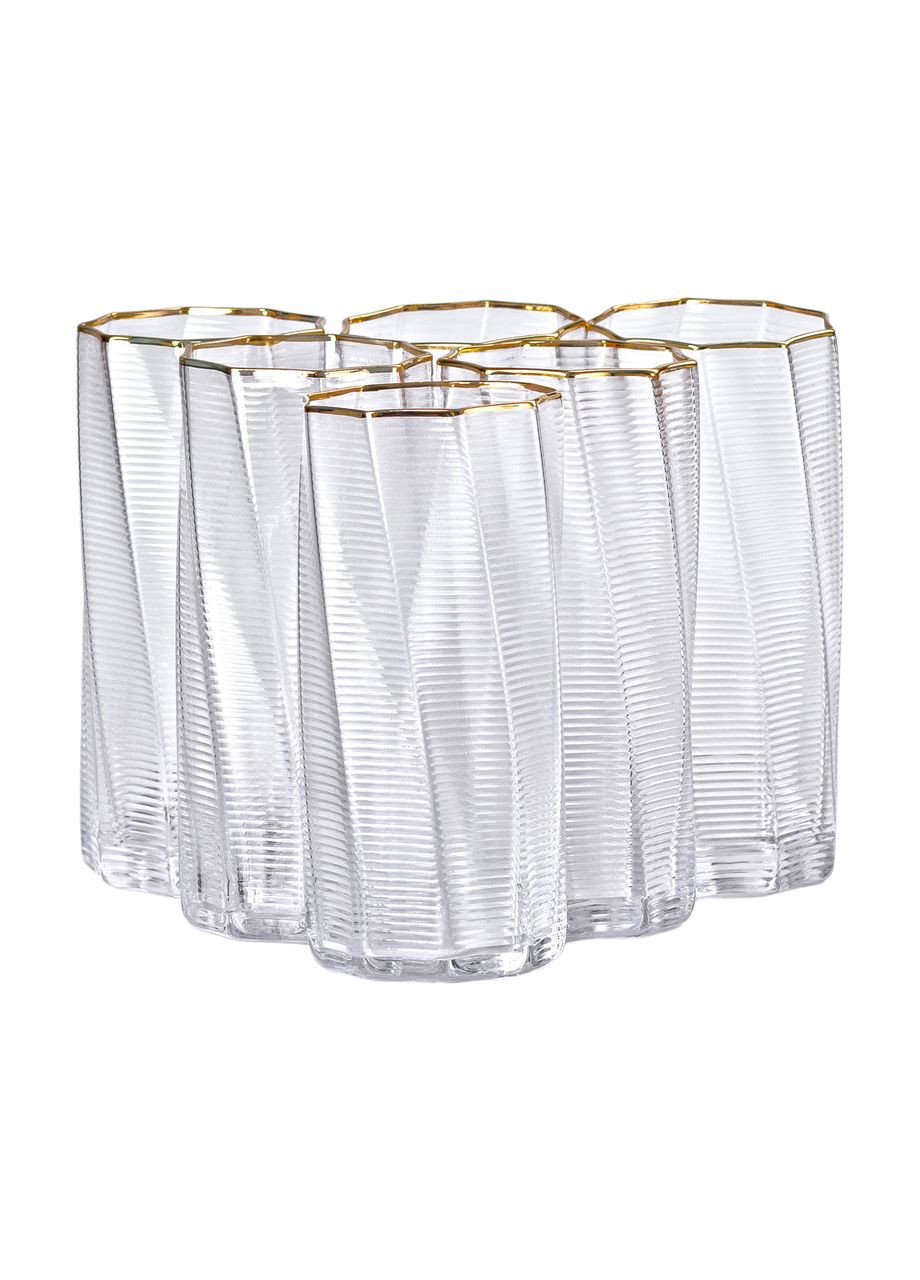 Набір склянок 6 шт по 450 мл із золотим обідком HP-16-18 (A-032898) Yiwu (341307369)