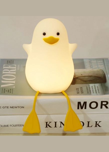 Нічник дитячий силіконовий миленька Качка ZGZMA-01 акумуляторна з таймером 30 хв No Brand (326800933)