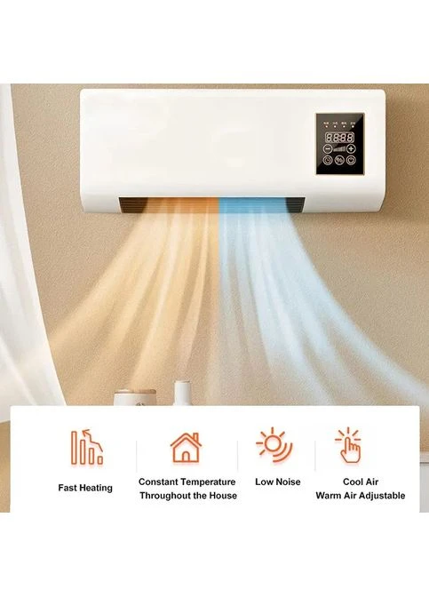 Настінний мобільний кондиціонер Wall Air Cooler з пультом обігрівач для дому та офісу вентилятор, що охолоджує Erston (379899450)