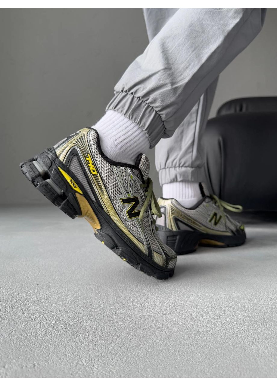 КРОСІВКИ ЖІНОЧІ NEW BALANCE 740 SILVER YELOW BLACK НЬЮ БЕЛАНС 740 No Brand чорні демісезони (368868555)