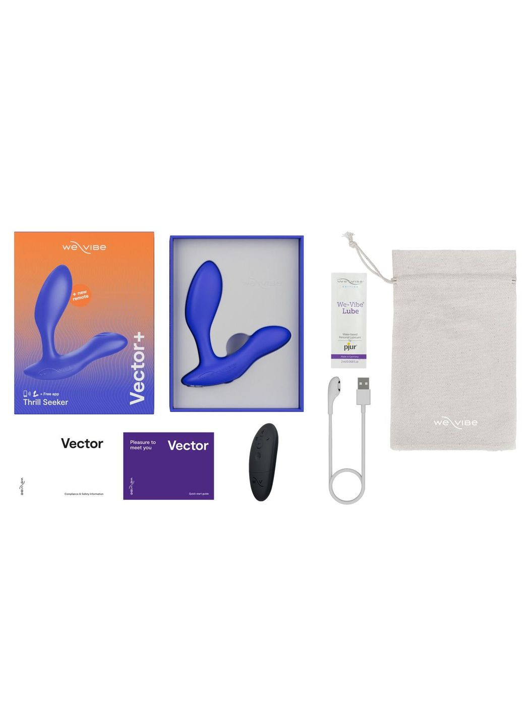 Смарт-вибромассажер простаты Vector+ ROYAL BLUE We-Vibe (303881622)