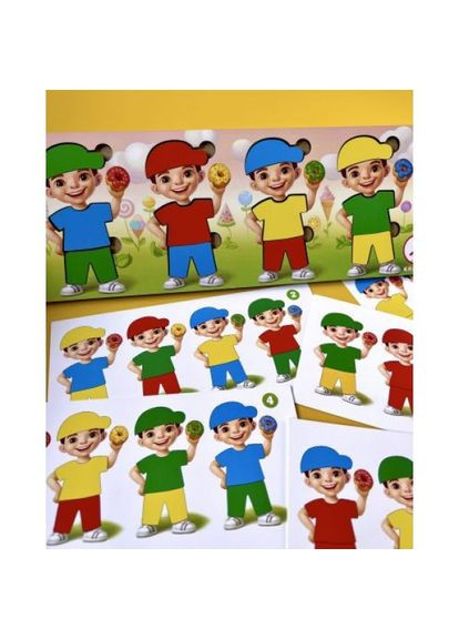 Пазл-сортер "Хлопчики с пончиками" Ань-Янь (356459856)