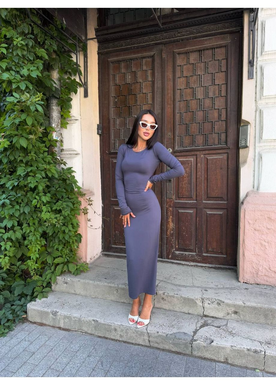 Графітова сукня натуральна віскоза,туреччина,на рукавах вирізи для пальчиків Україна