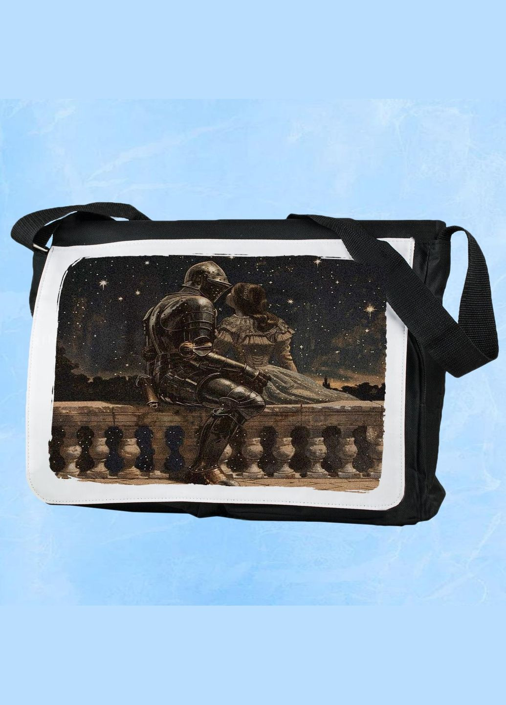 Мужская (женская) сумка через плечо для спортзала дорожная универсальная Art #241 Черный No Brand (322119232)