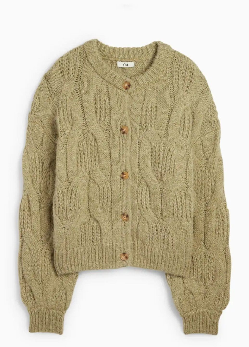 Светло-зеленый зимний кардиган C&A