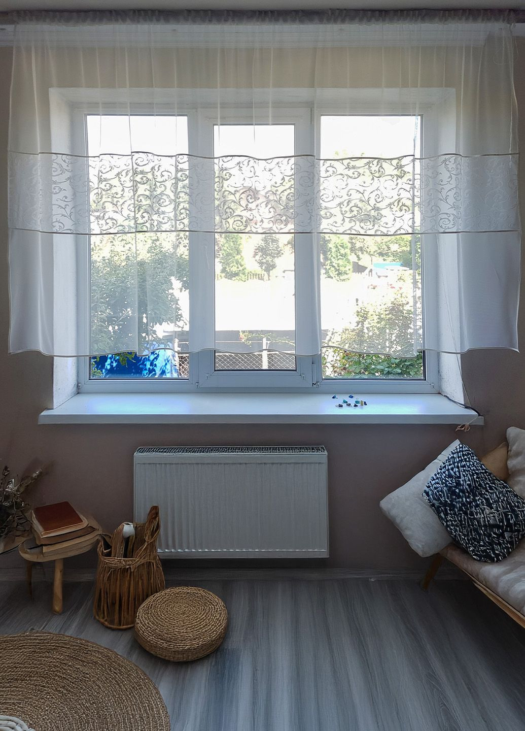 Тюль до підвіконня Вензель карниз 180см кремовий (36_9а) Firanka Venzel (332795293)