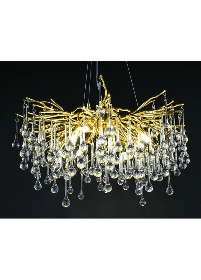 Люстра підвісна кришталева 27227 Золото 35-180х40х40 см. Sunnysky (335975686)