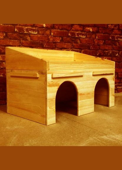 Будиночок для кроликів з дерева Анароха каррі (ДКР-001503) No Brand (328605073)