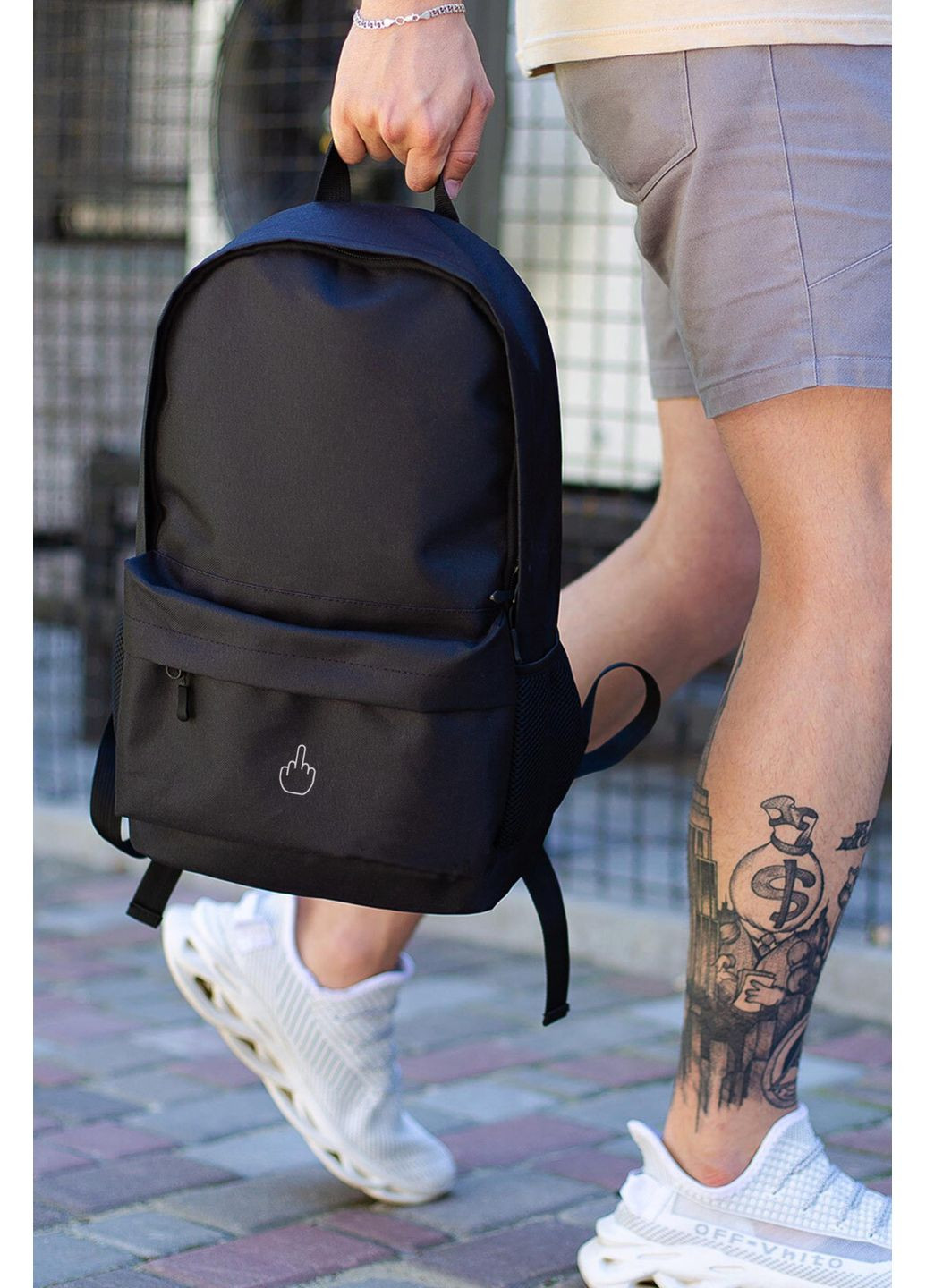 Мужской Повседневный Рюкзак Школьный С Принтом Finger Without (348433014)