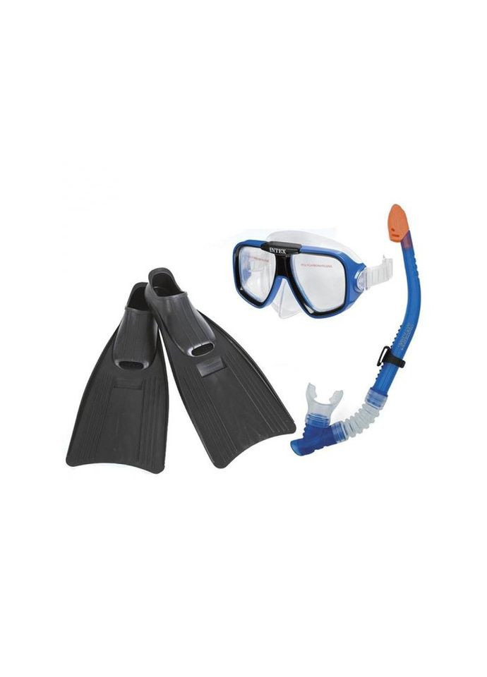 Набор для плавания маска, трубка и ласты, Intex (294303291)
