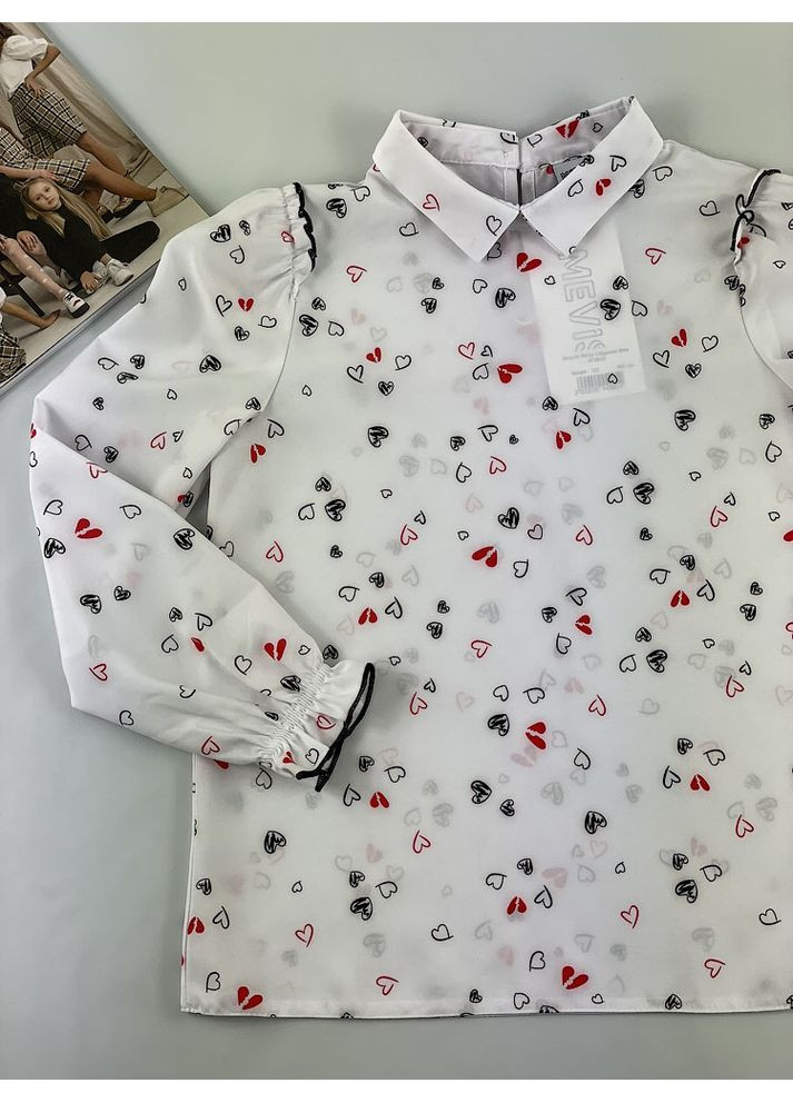 Белая блузка Mevis демисезонная