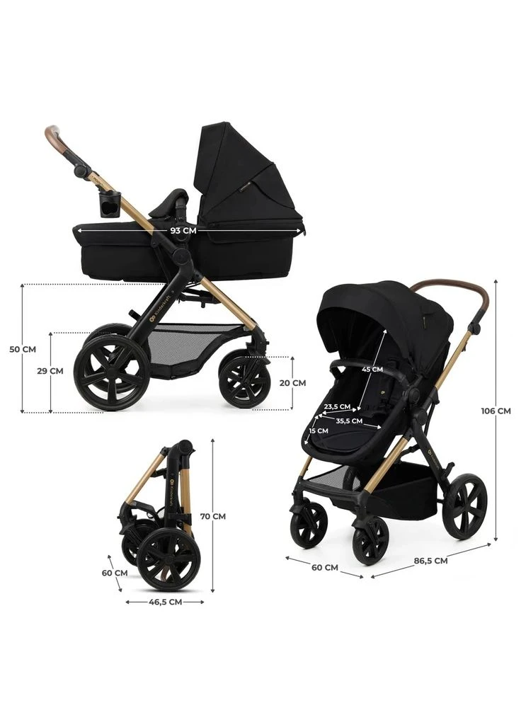 Коляска 3 в 1 Moov 2 Pure Black (KSMOOV02BLKEV00) (5902533925780) Kinderkraft (395633548)