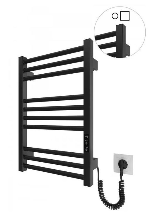 Електрична рушникосушка HF Derby 570х430 TR K чорна матова Mario (318681187)