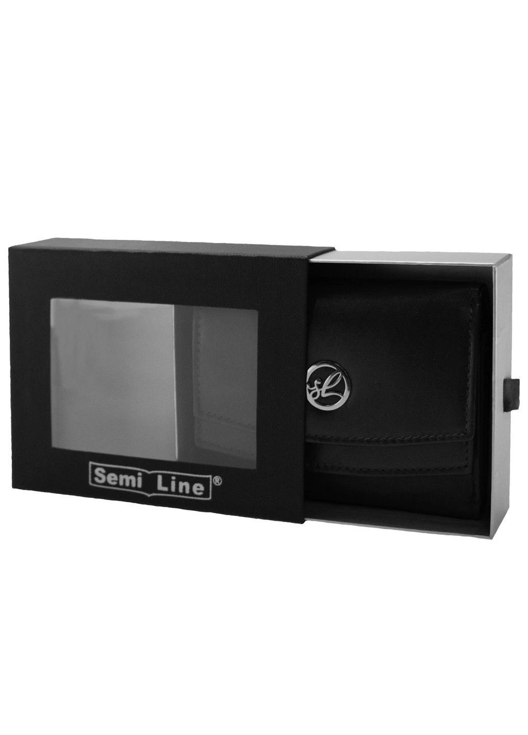 Кошелек женский кожаный RFID Black (P8274-0) Semi Line (394241513)