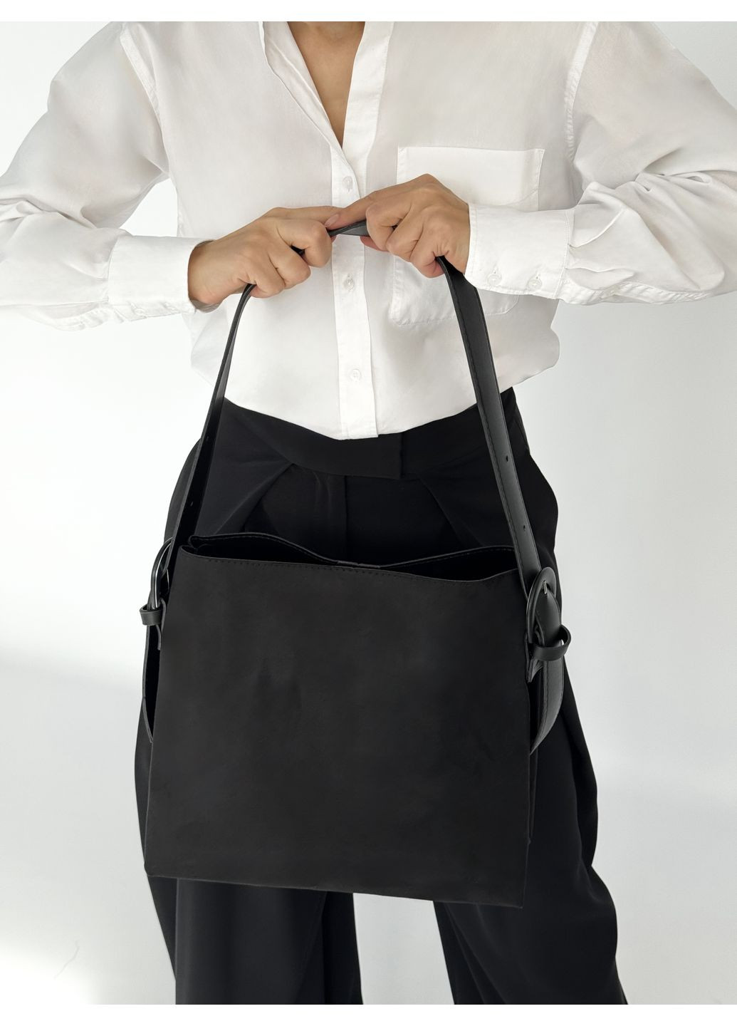 Жіноча сумка замшева ST-19 Чорна Savvy (373297138)