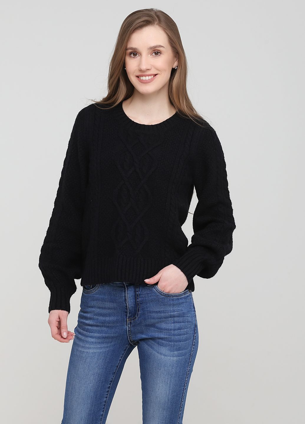 Черный демисезонный свитер женский - свитер af8122w Abercrombie & Fitch