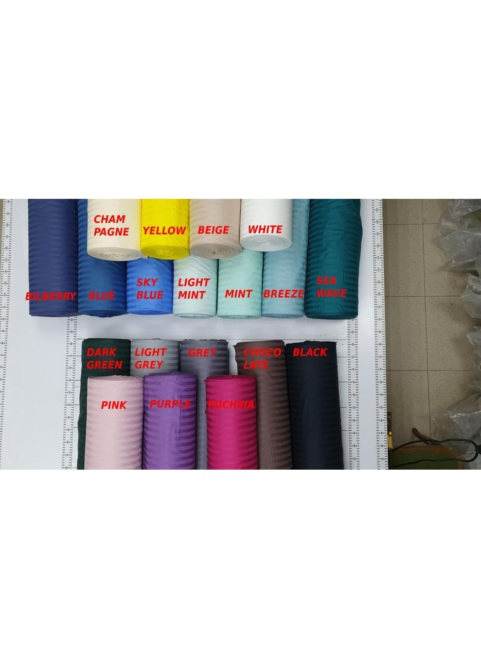 Постільна білизна CHAMPAGNE, сатин страйп LUX Сімейний розмір, наволочки 50/70 No Brand (364220815)