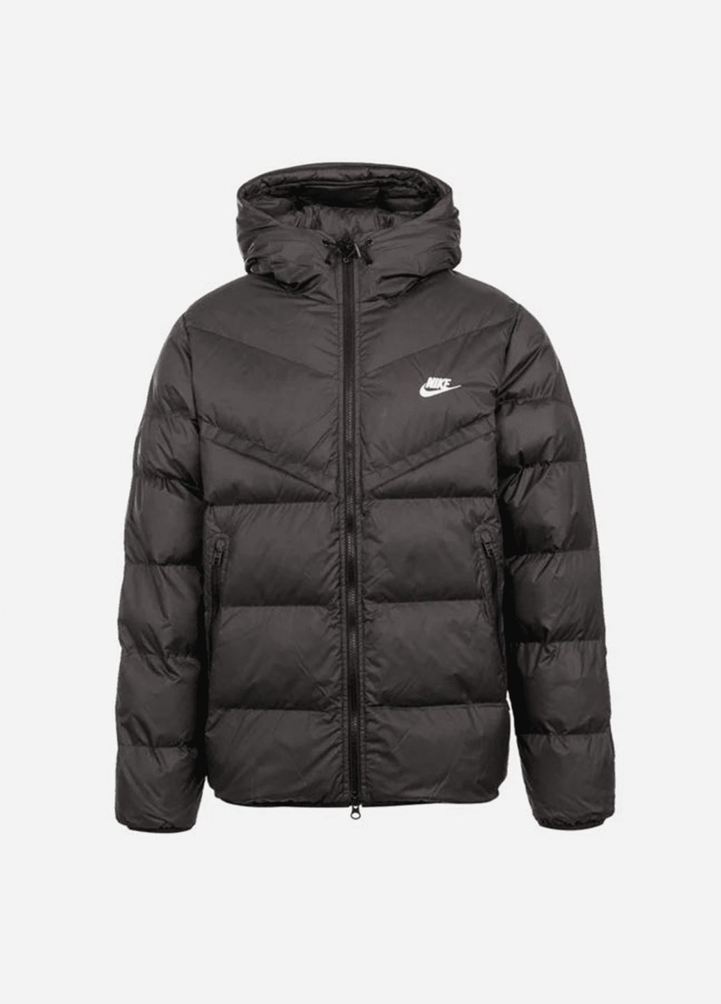 Черная демисезонная куртка мужская torm-fit windrunner primaloft fb8185-010 черная зима Nike