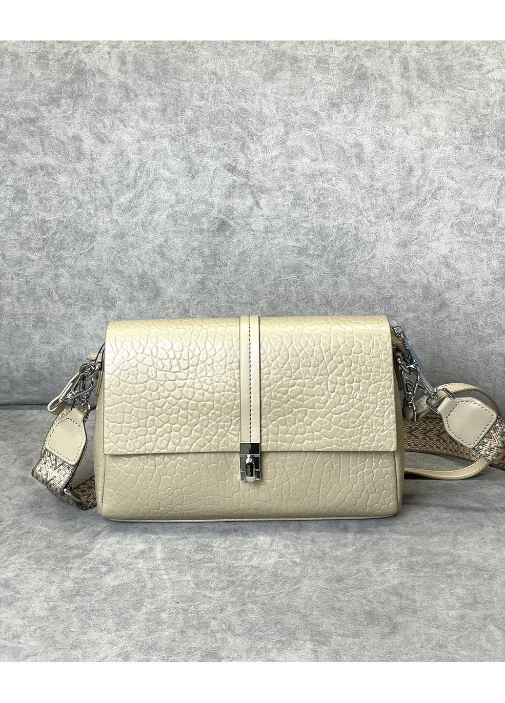 Сумка женская натуральная кожа тиснение два ремешка кроссбоди Genuine Leather Кросбоді (363115483)