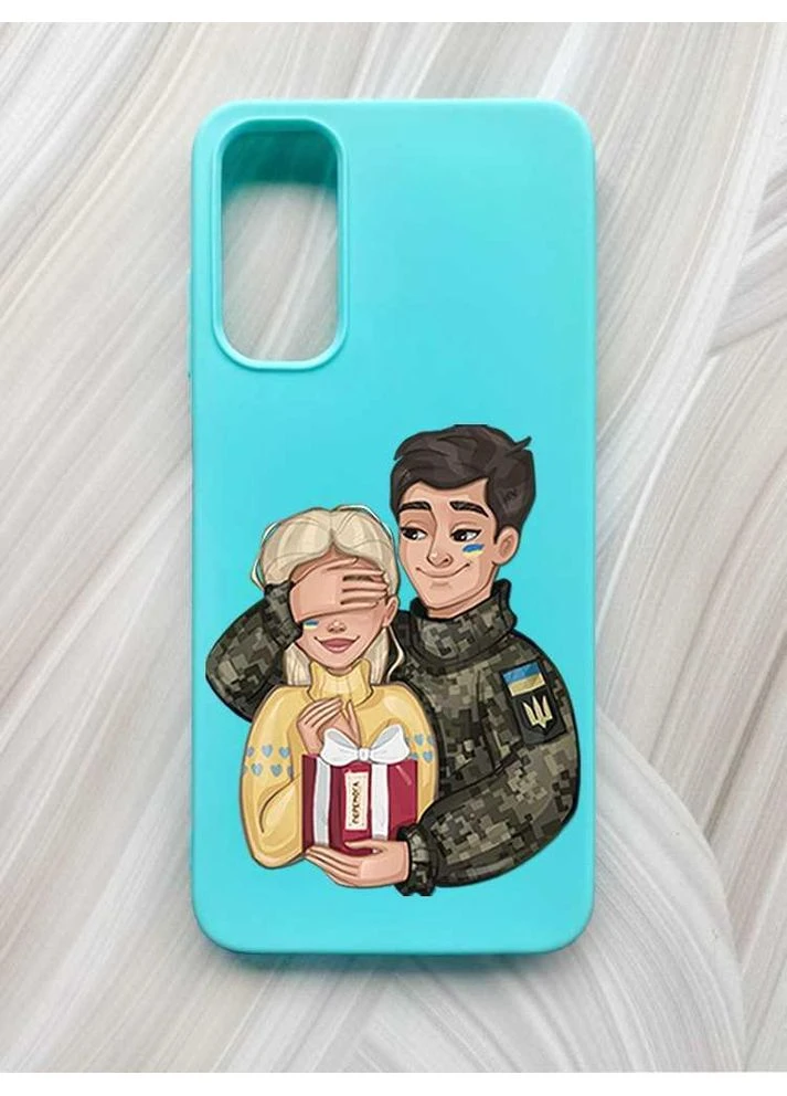 Матовий бірюзовий чохол на Samsung Galaxy A05s (A057) Подарунок Перемога (принт 178) Creative (355399464)