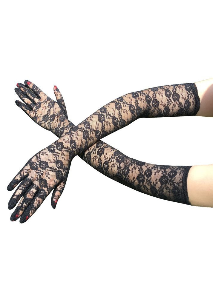 Мереживні довгі рукавички (30к026) No Brand (368895451)