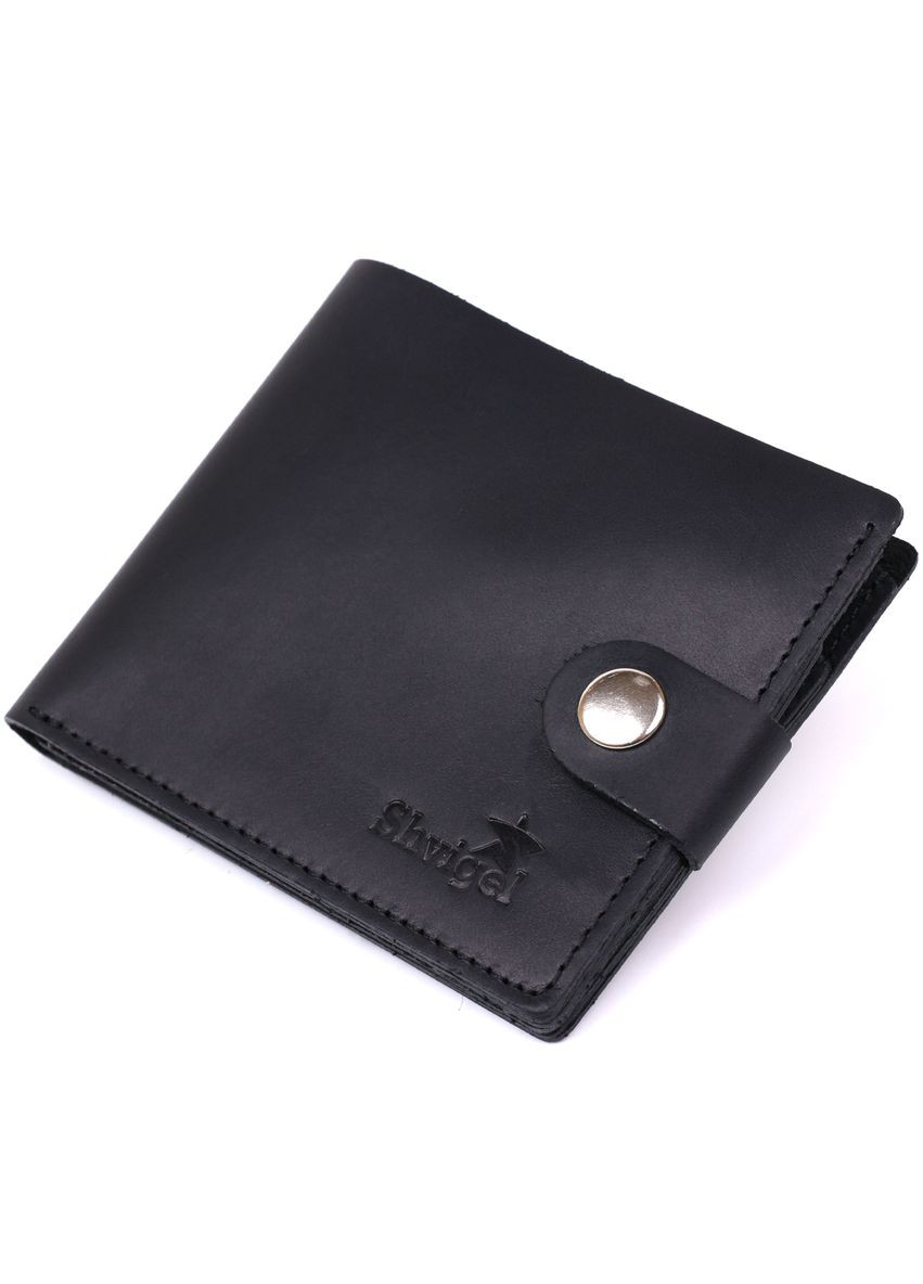 Шкіряний чоловічий гаманець 16432 Чорний Shvigel (306881848)