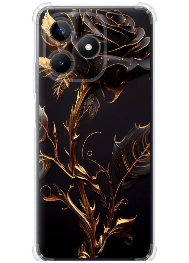 Силикон с усиленными углами чехол 'Роза 3' для Endorphone Realme Note 50 (327873298)