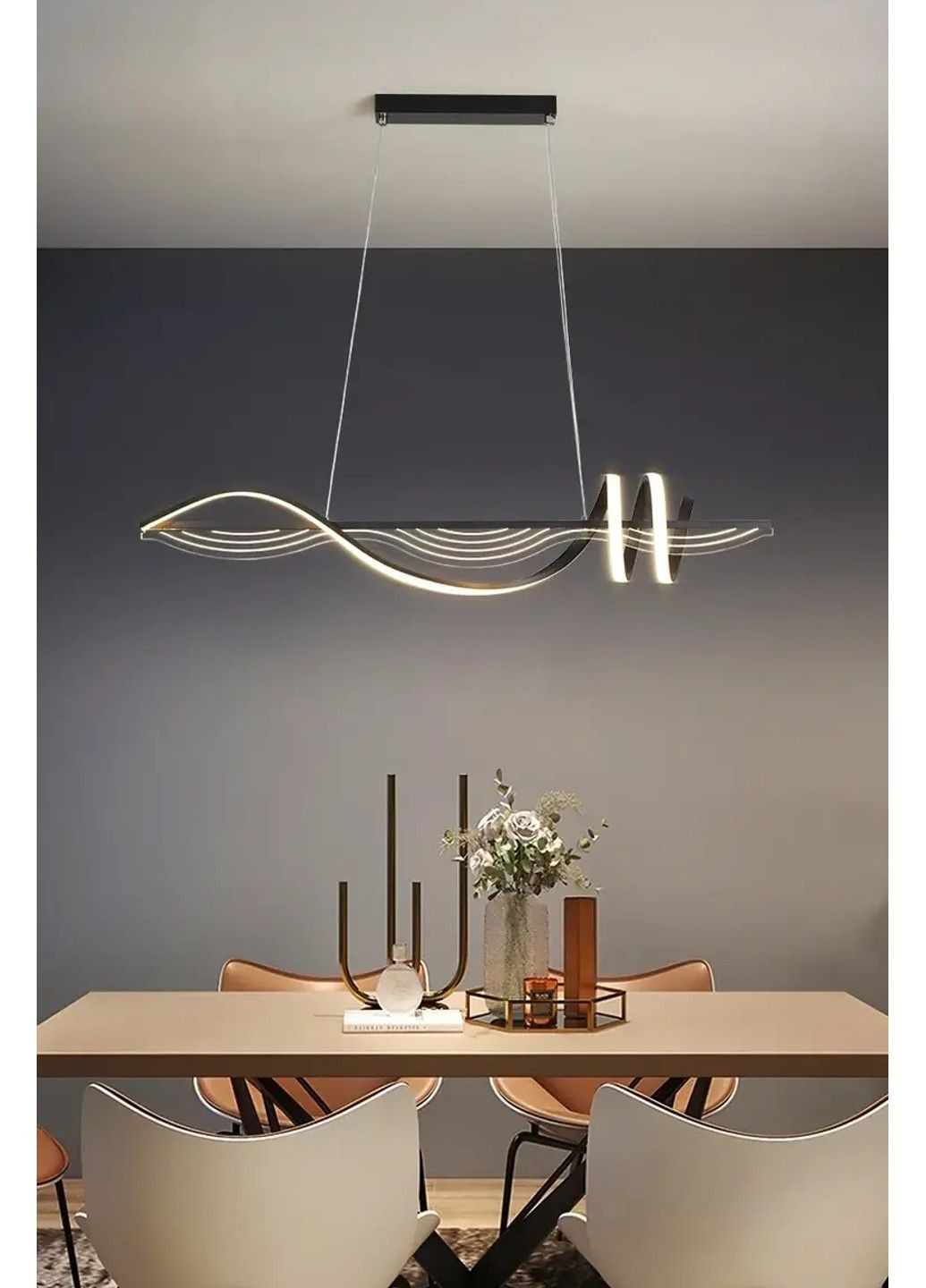 Світлодіодна люстра Меч PJ910 (100см) Чорна No Brand (331640516)