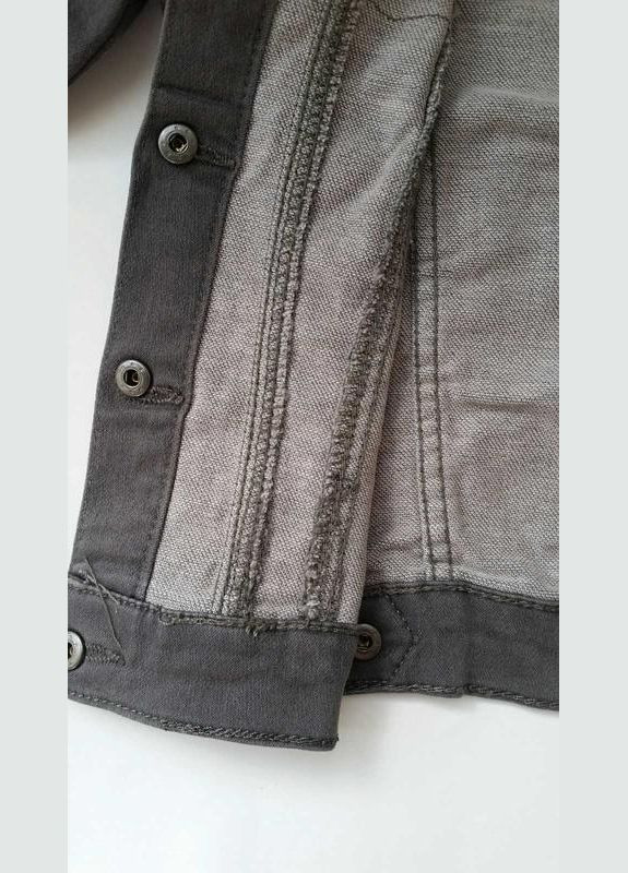 Серая демисезонная джинсовая куртка на кнопках для девочки 328912 Lupilu