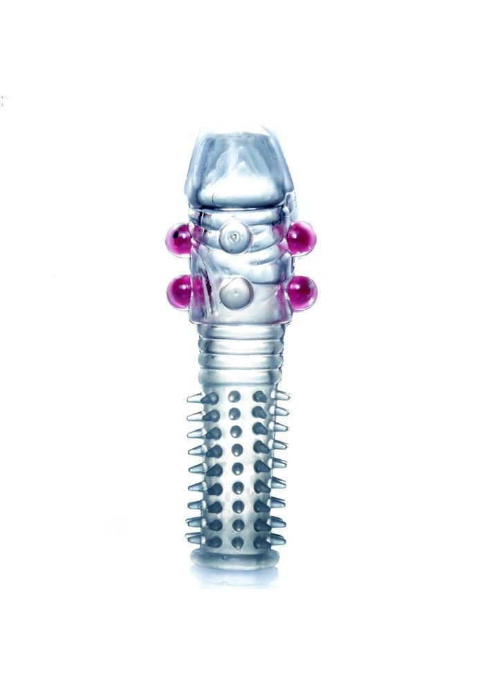 Насадка презерватив з шипами і кульками "Penis Sleeve" від Boss Boss Series (298571965)