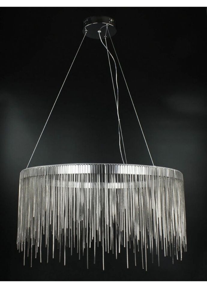 Люстра світлодіодна підвісна LED світильник для квартири на стелю ледве 26731 Хром 50-120х60х60 см. Sunnysky (335975684)