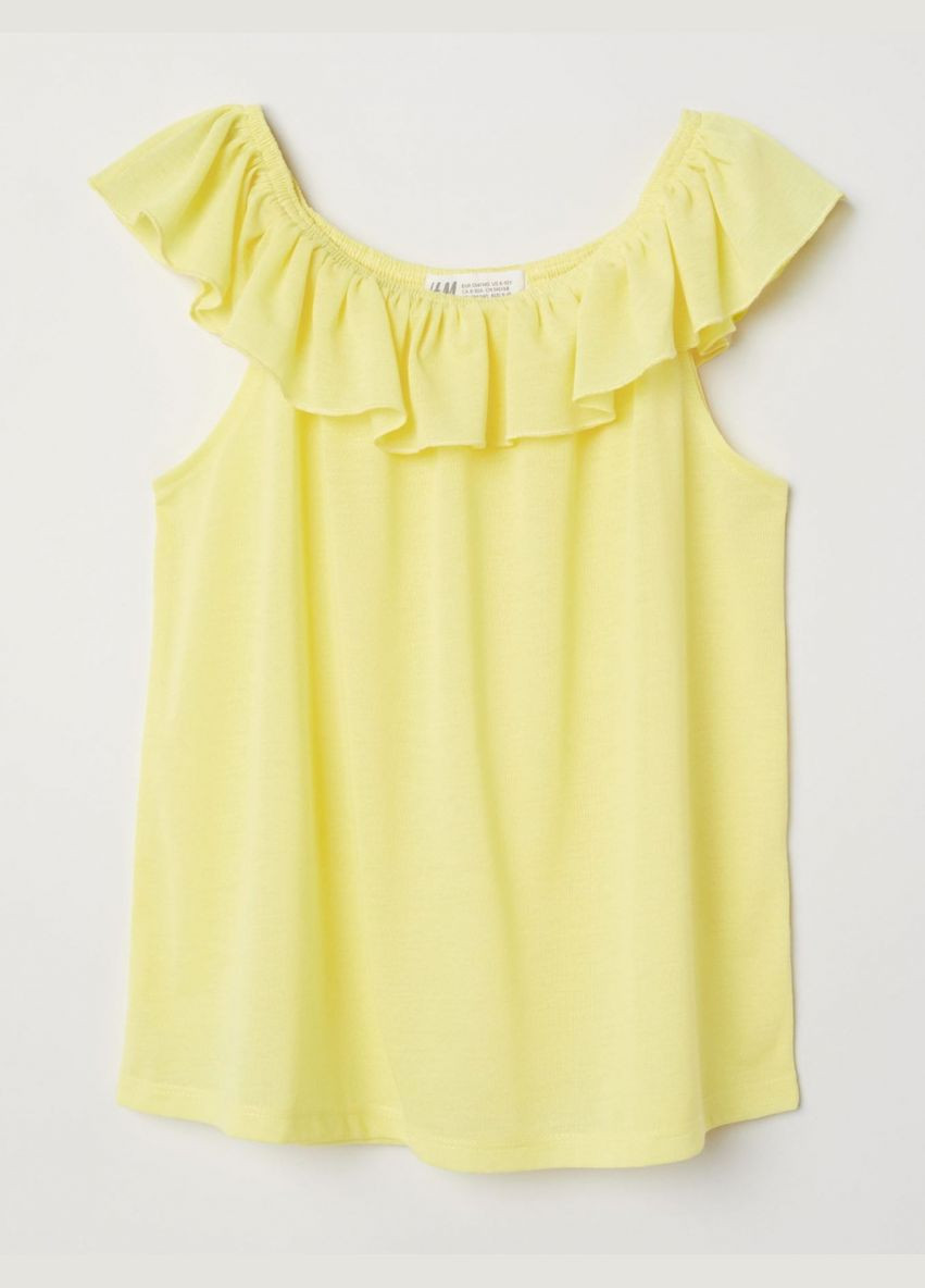 Блузка трикотажна для дівчинки 0619777006 жовтий H&M (263130706)