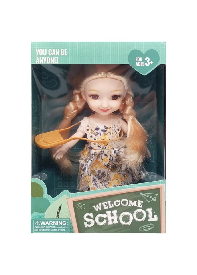 Дитяча лялька "Welcome School" YL605-7/9/10 з сумочкою (Жовтий) No Brand (330605408)