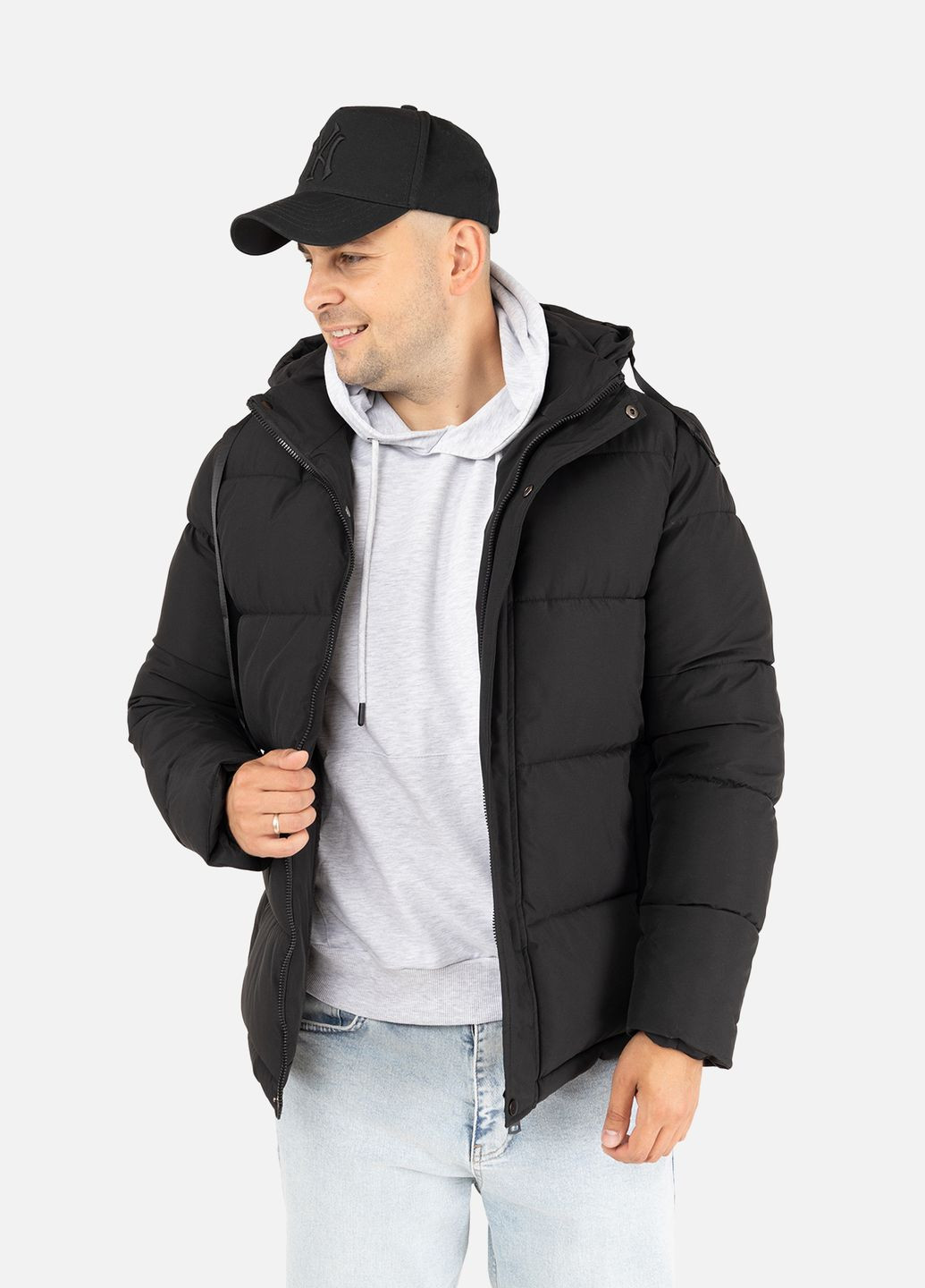 Чорна зимня чоловіча куртка колір чорний cb-00254600 K.F.G.L.
